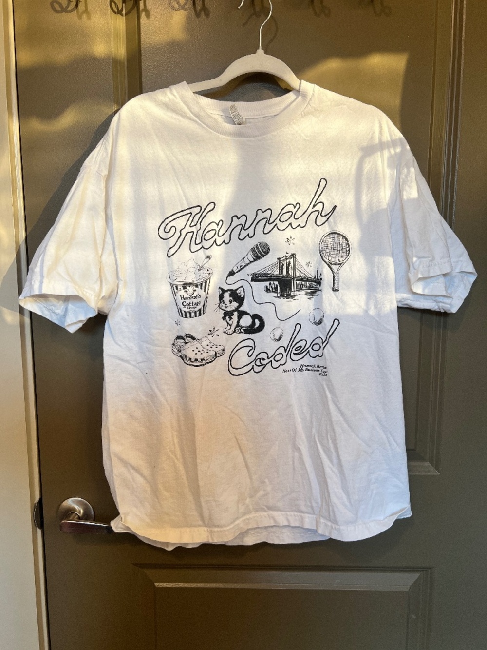 Hannah Berner None of My Business Tour 2026 Graphic Tee Size XL